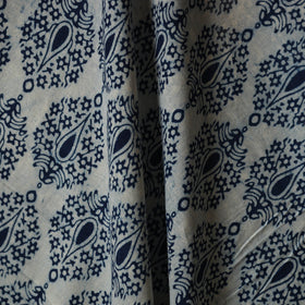 Hand cotton indigo bagru fabric 07 - handcrafted