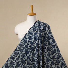 Hand cotton indigo bagru fabric 08 - handcrafted