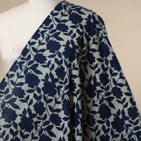 Hand cotton indigo bagru fabric 11 - handcrafted
