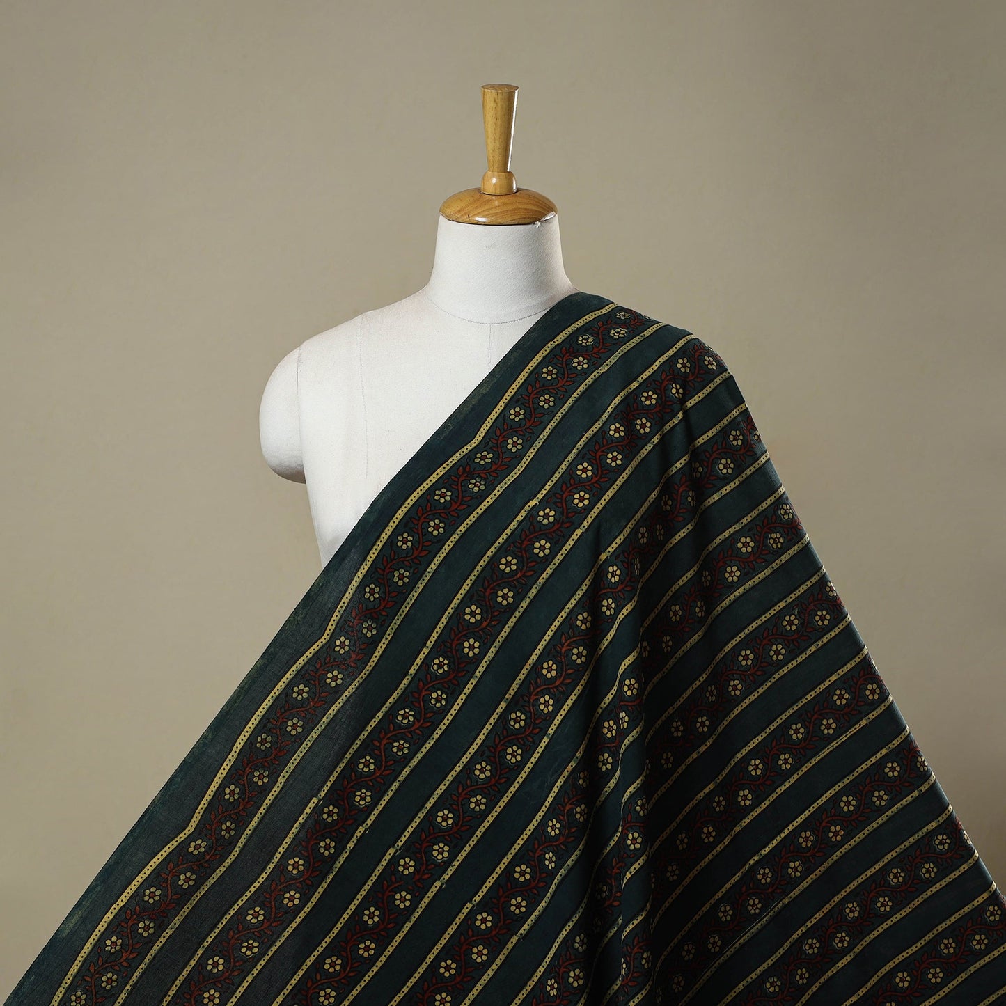 Hand cotton natural dyed fabric 07 - handcrafted