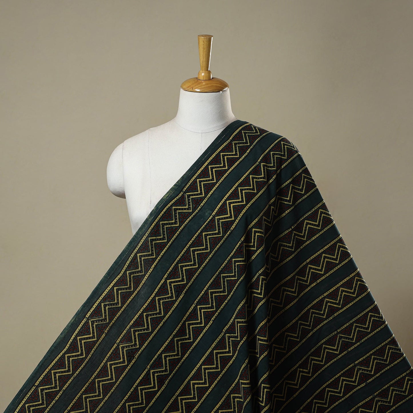 Hand cotton natural dyed fabric 08 - handcrafted