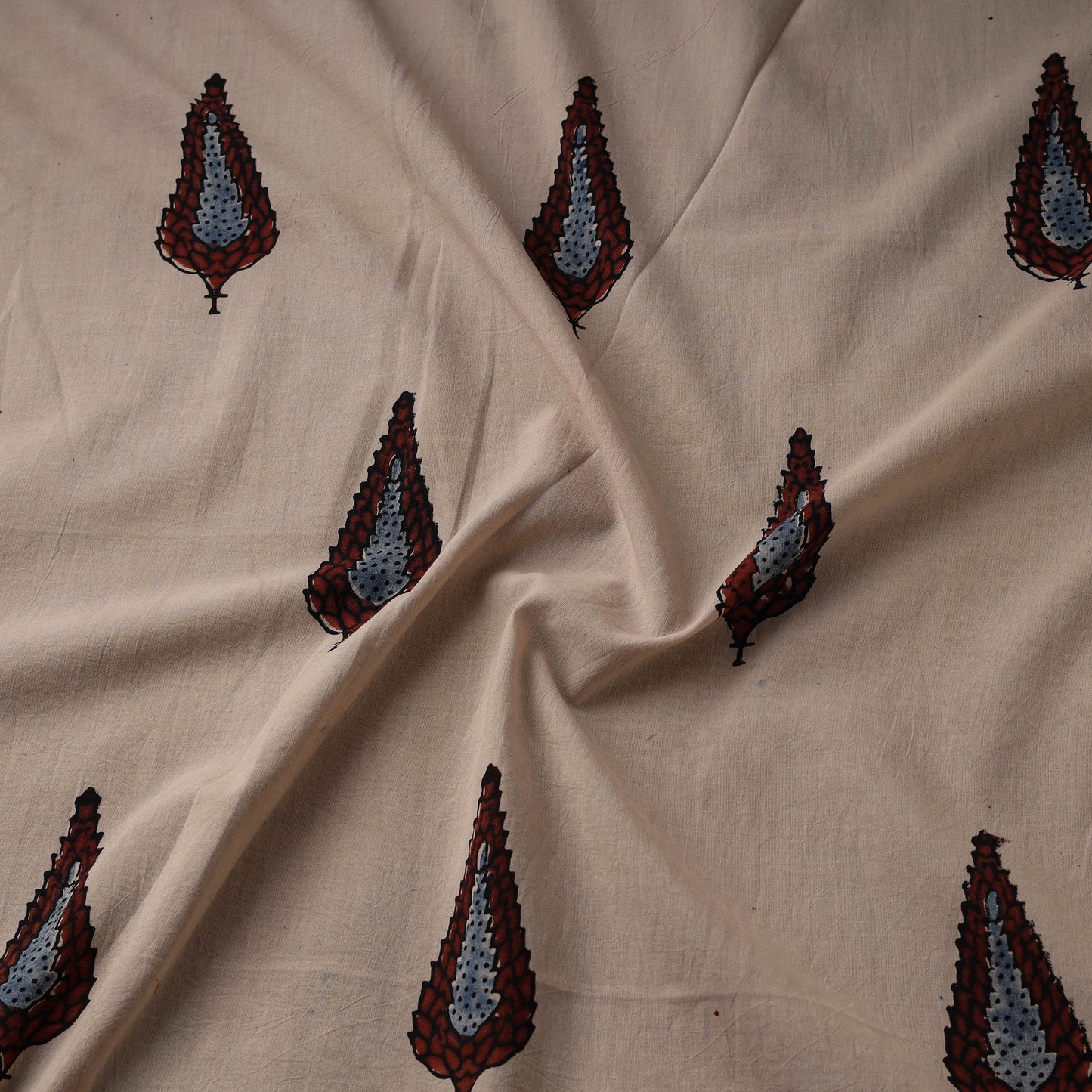 Hand cotton natural dyed fabric 18 - handcrafted