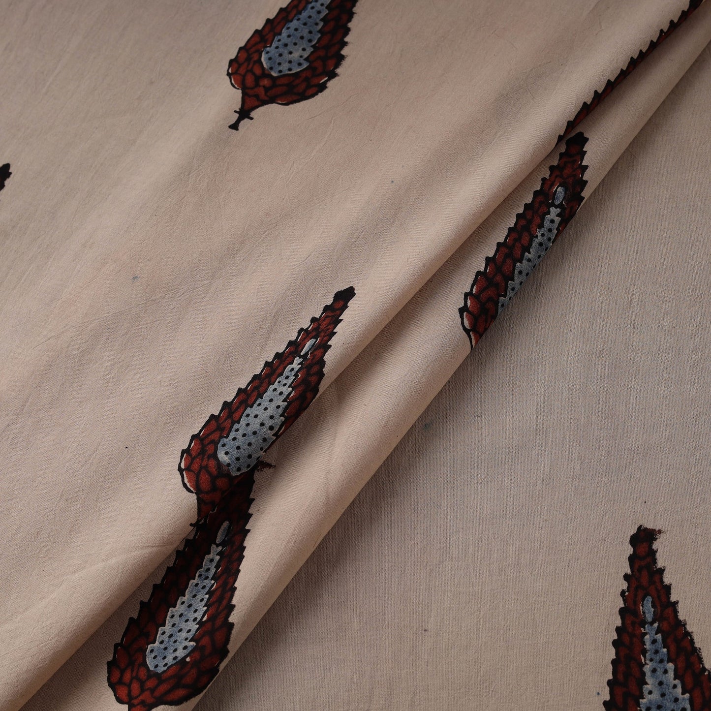 Hand cotton natural dyed fabric 18 - handcrafted