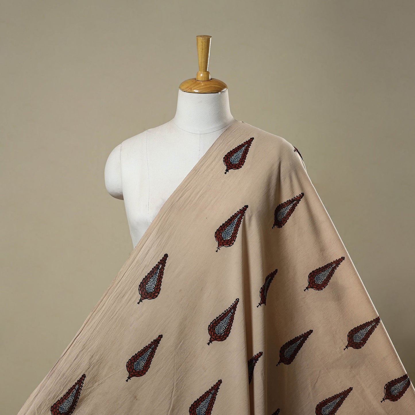 Hand cotton natural dyed fabric 18 - handcrafted