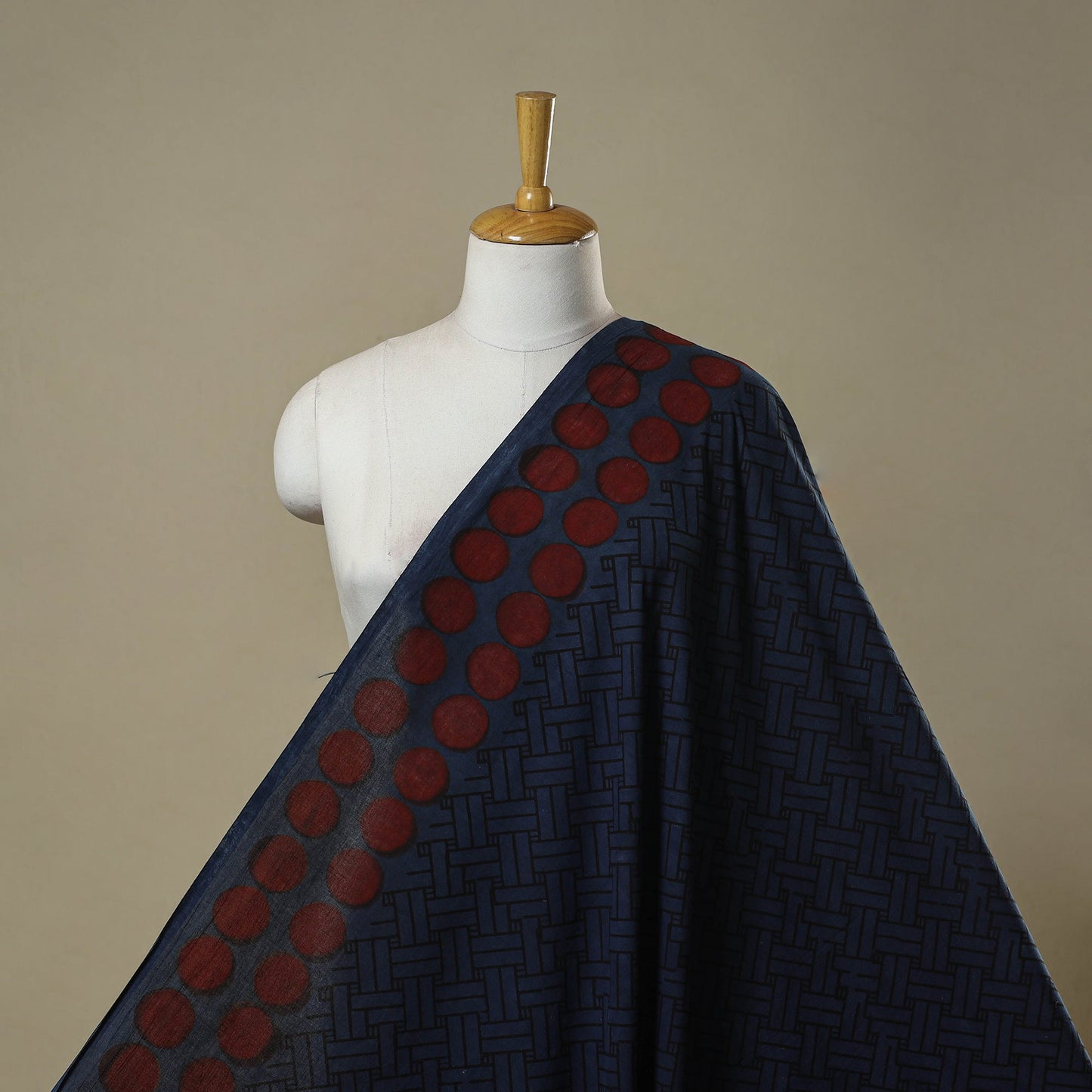 Hand cotton natural dyed fabric 22 - handcrafted