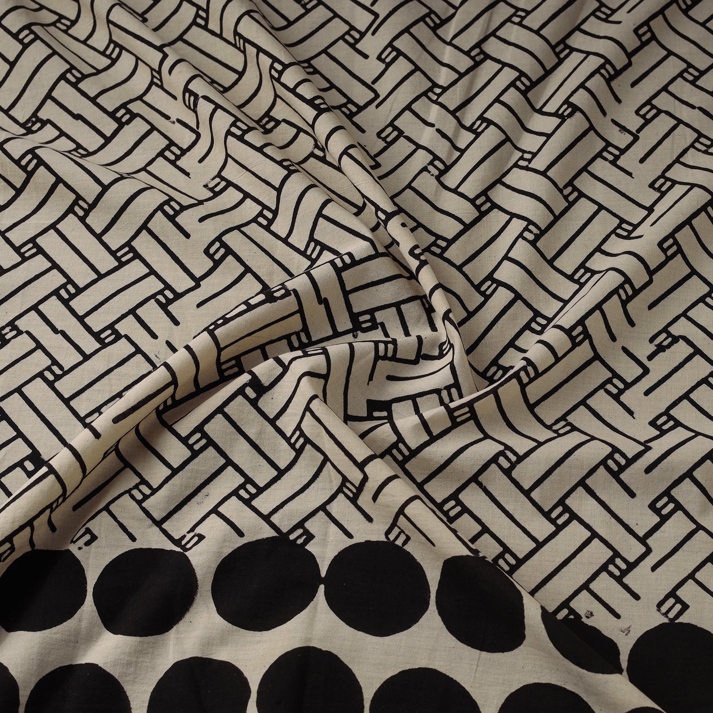 Hand cotton natural dyed fabric 23 - handcrafted