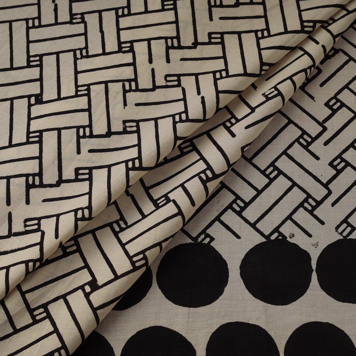 Hand cotton natural dyed fabric 23 - handcrafted