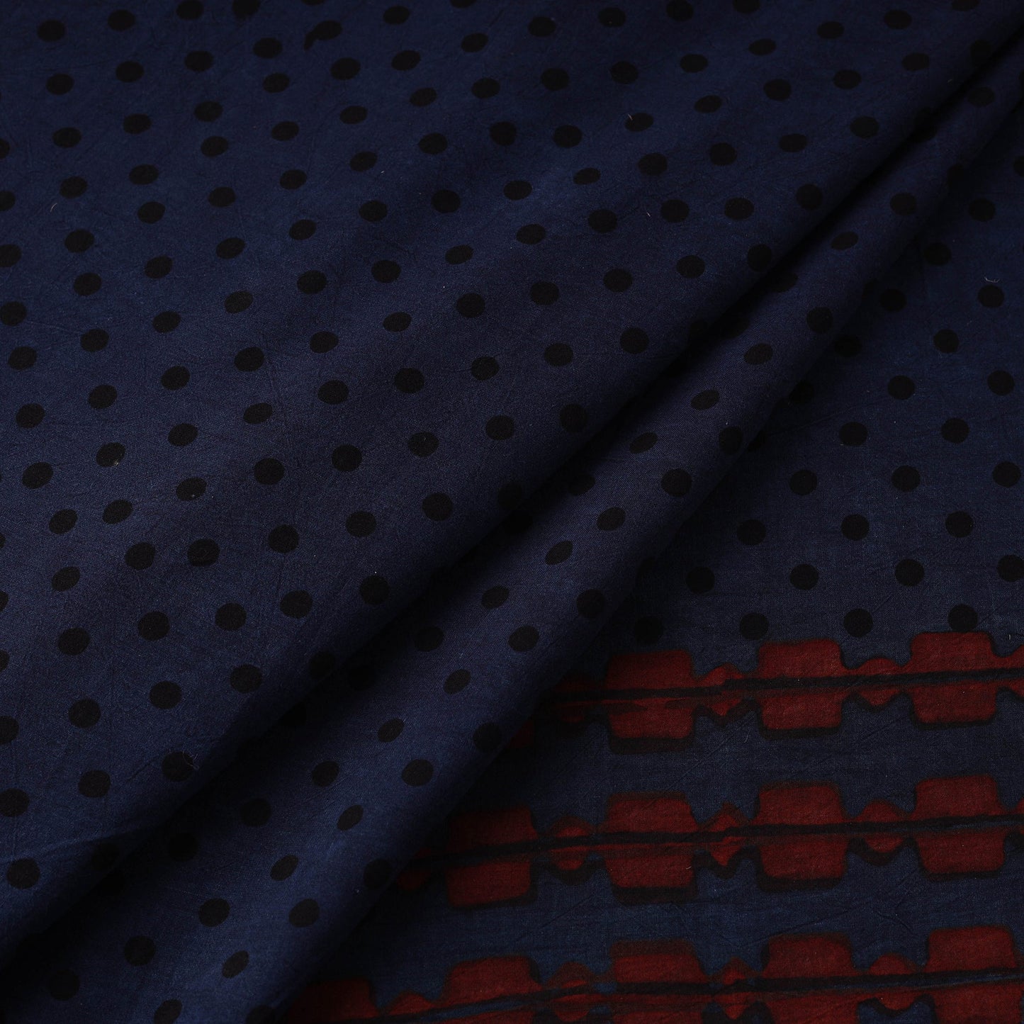 Hand cotton natural dyed fabric 26 - handcrafted