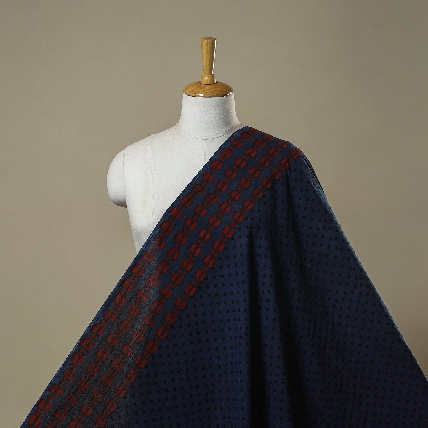 Hand cotton natural dyed fabric 26 - handcrafted