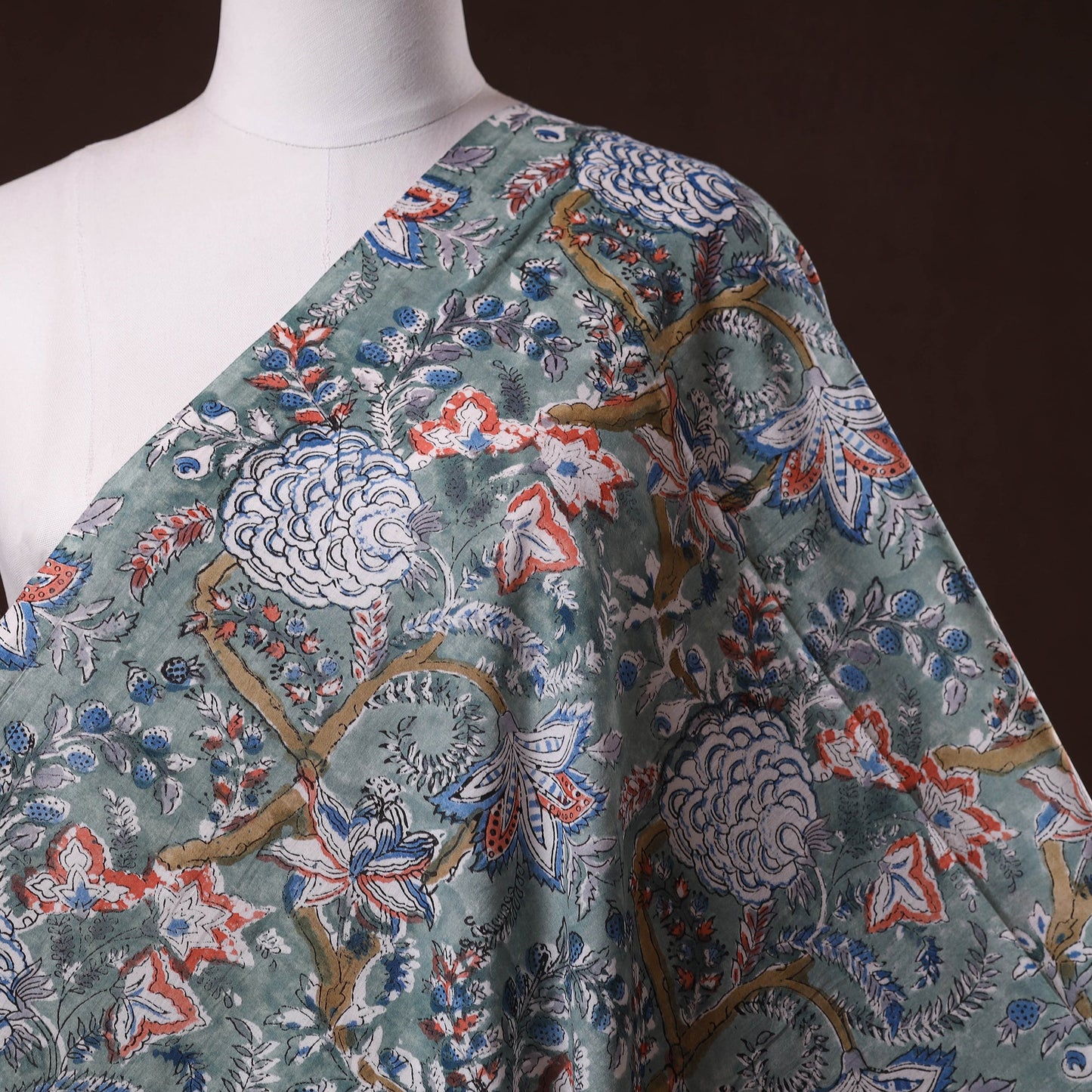 Hand cotton sanganeri fabric 02 - handcrafted