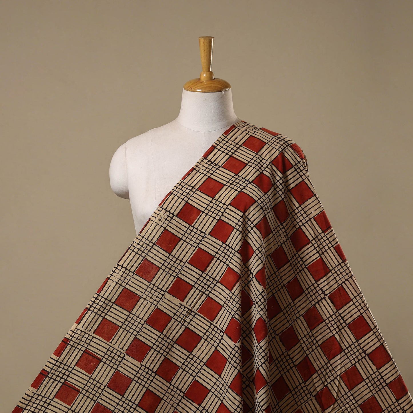 Hand cotton sanganeri fabric 05 - handcrafted