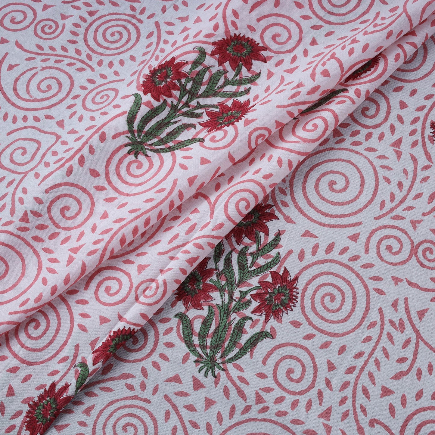 Hand cotton sanganeri fabric 06 - handcrafted