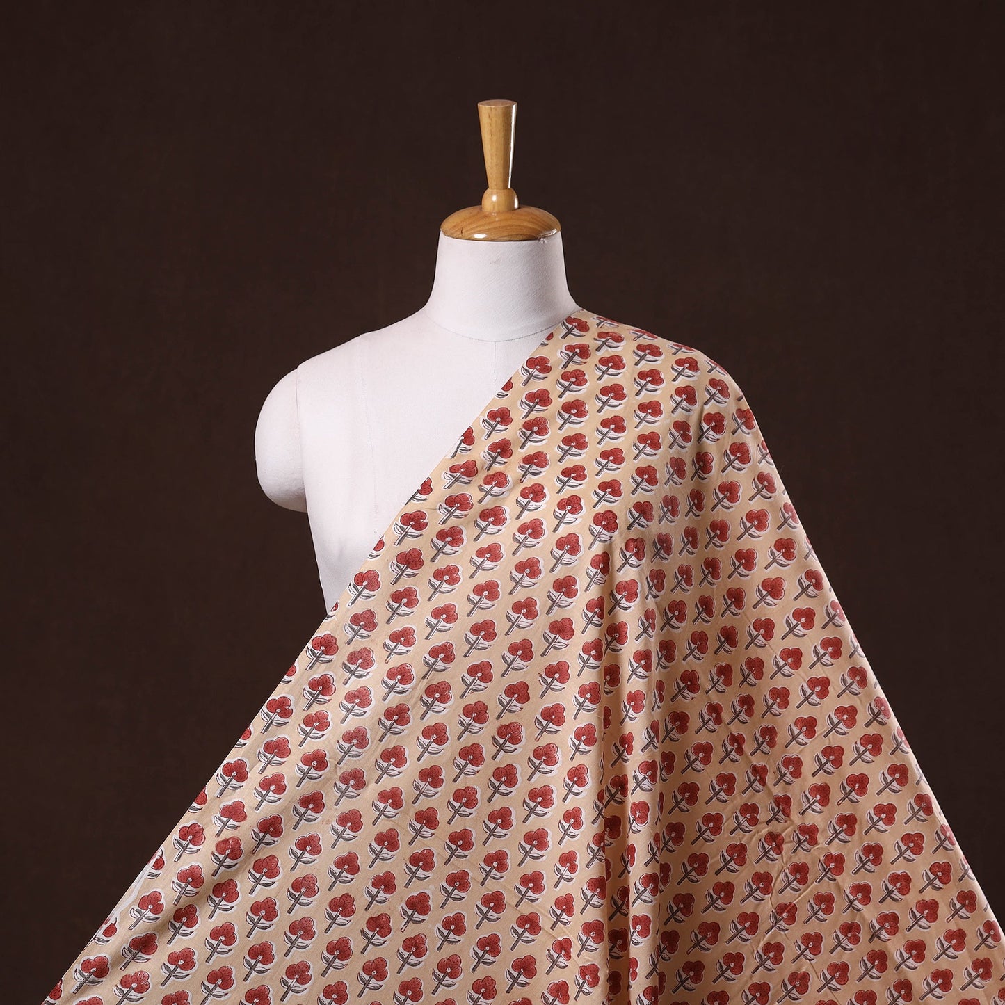 Hand cotton sanganeri fabric 08 - handcrafted