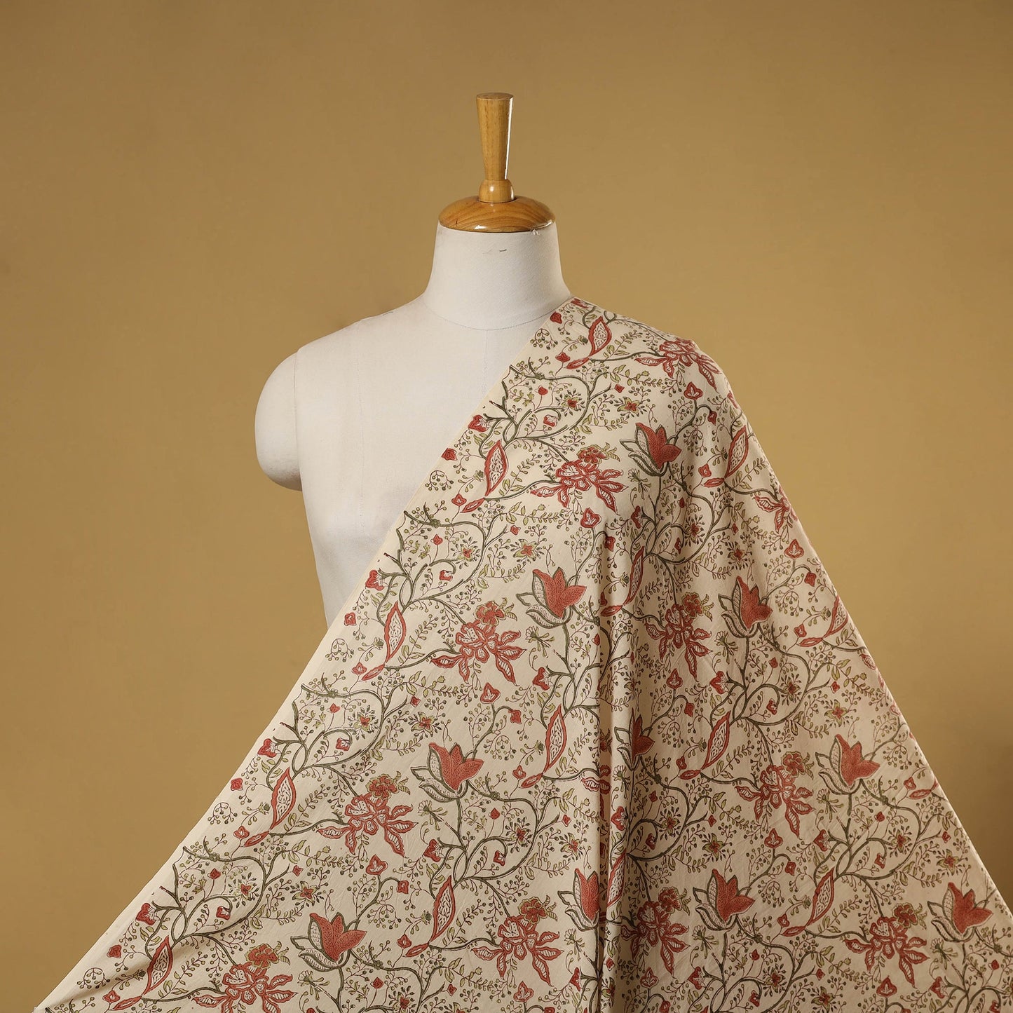 Hand cotton sanganeri fabric 08 - handcrafted