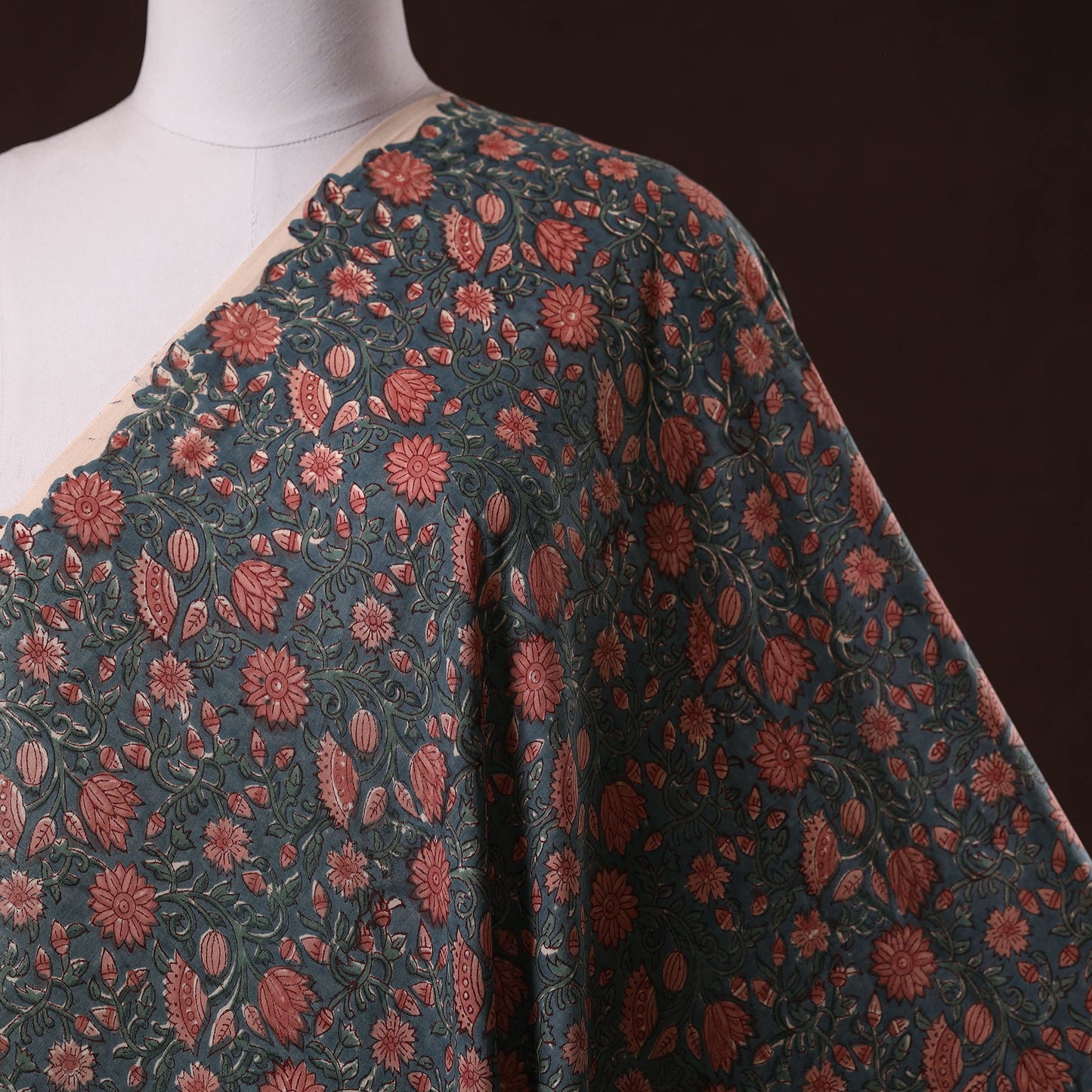 Hand cotton sanganeri fabric 09 - handcrafted