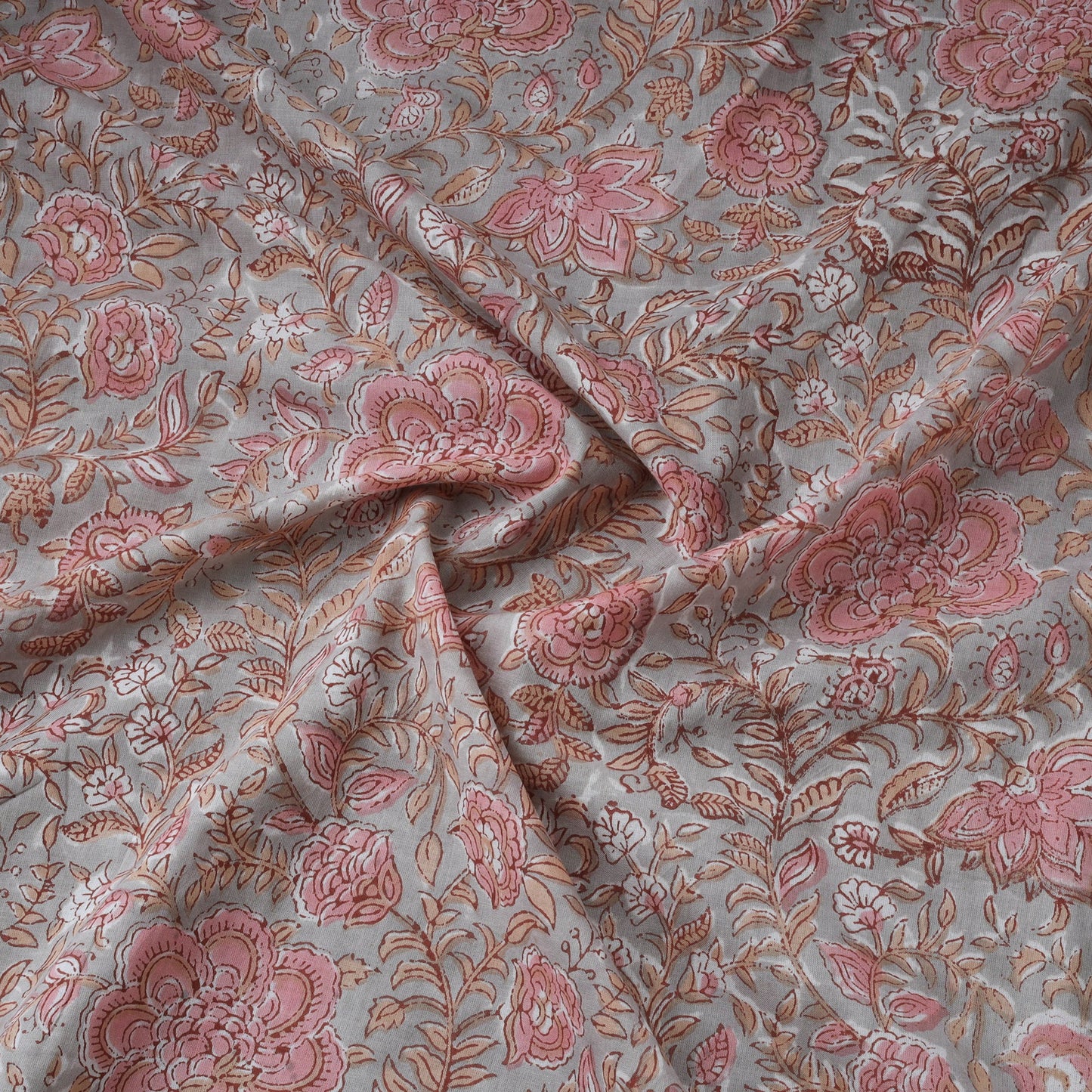 Hand cotton sanganeri fabric 12 - handcrafted