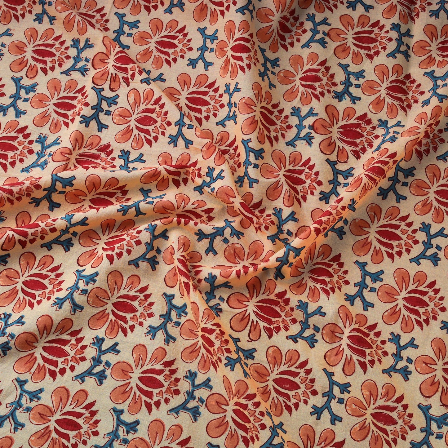 Hand cotton sanganeri fabric 15 - handcrafted