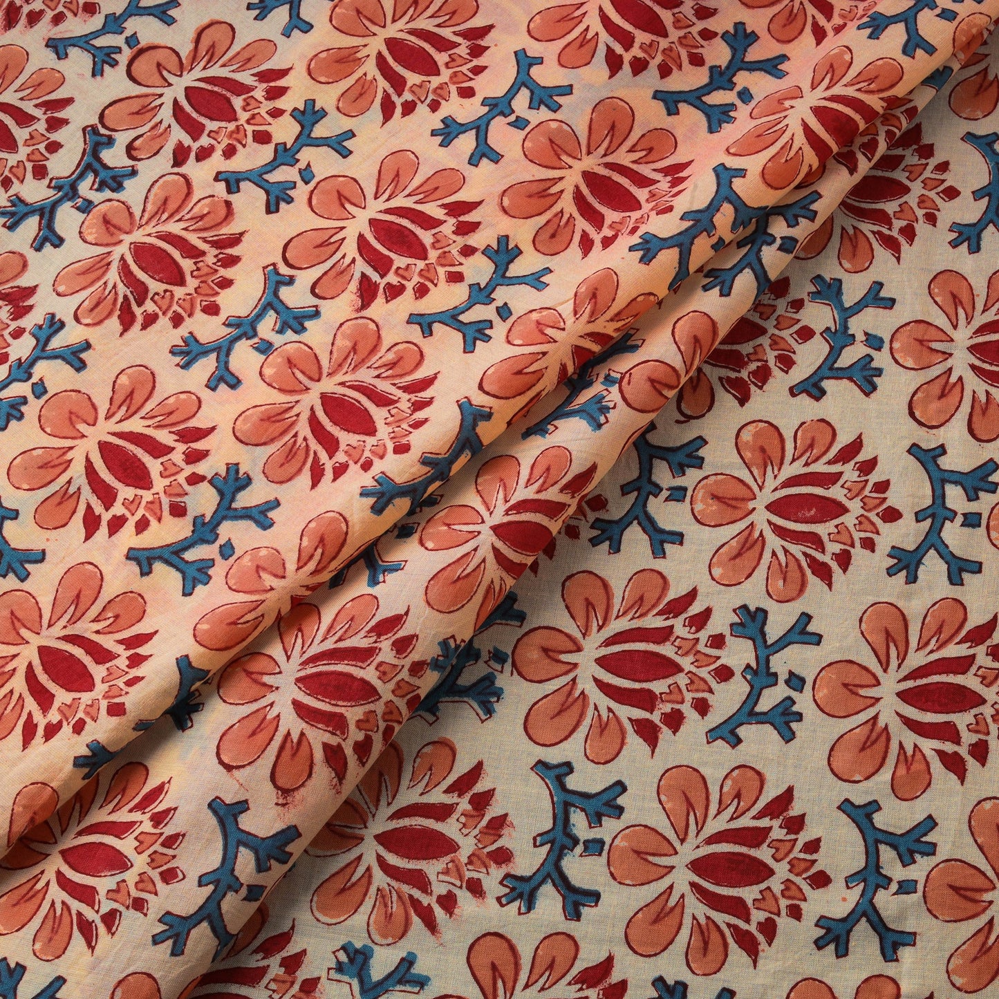 Hand cotton sanganeri fabric 15 - handcrafted