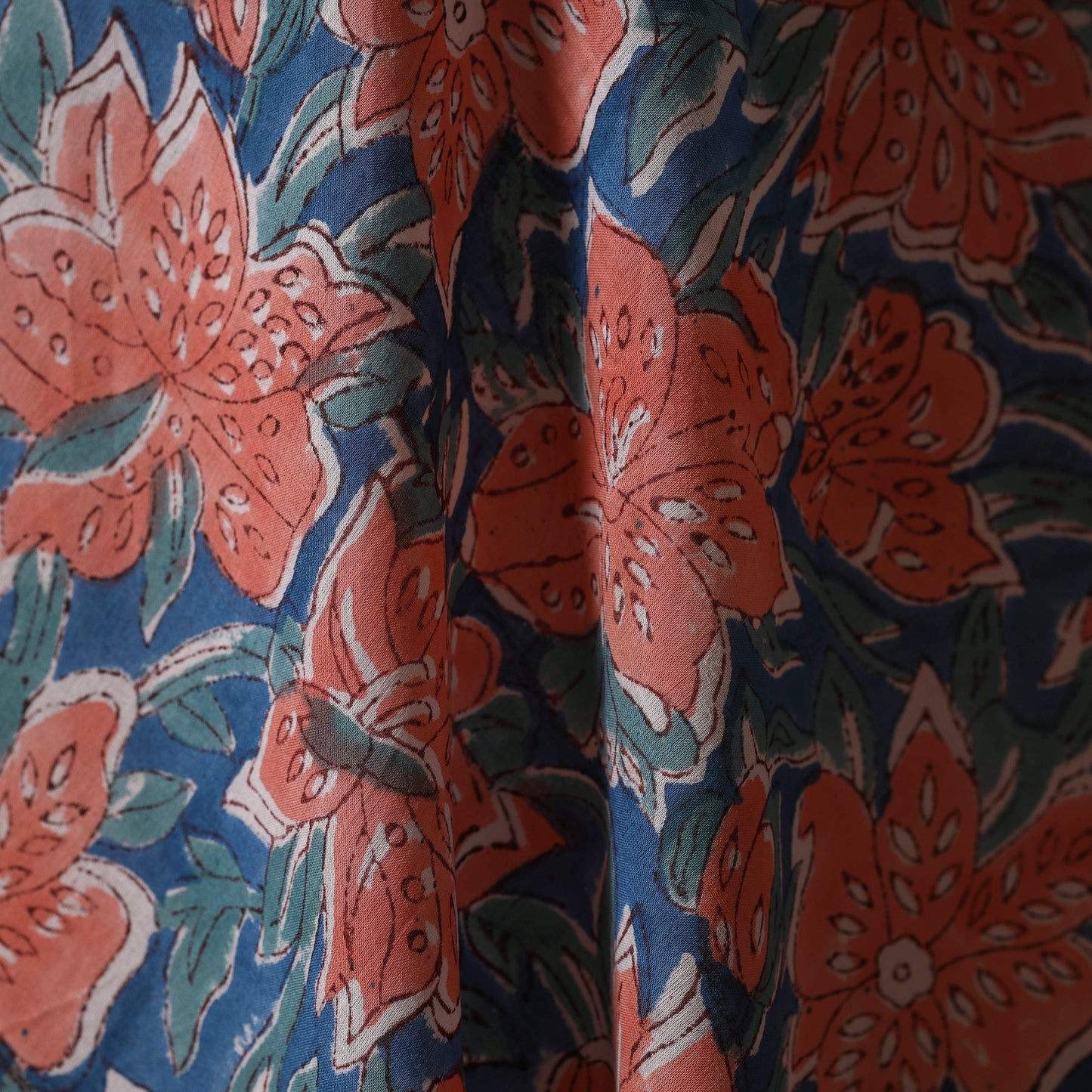 Hand cotton sanganeri fabric 16 - handcrafted