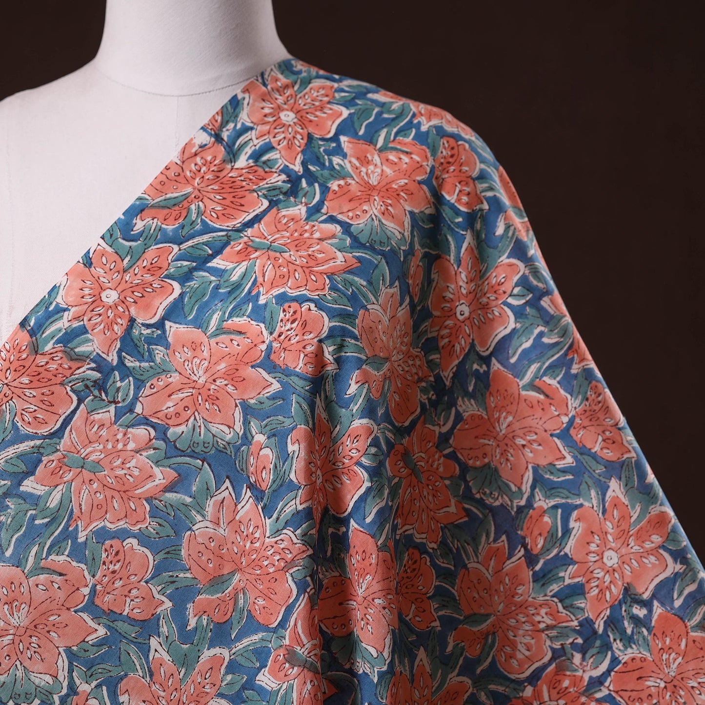 Hand cotton sanganeri fabric 16 - handcrafted