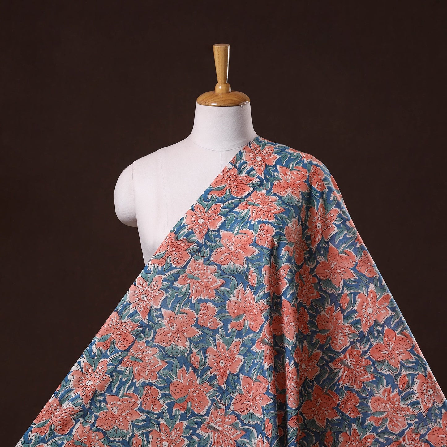 Hand cotton sanganeri fabric 16 - handcrafted