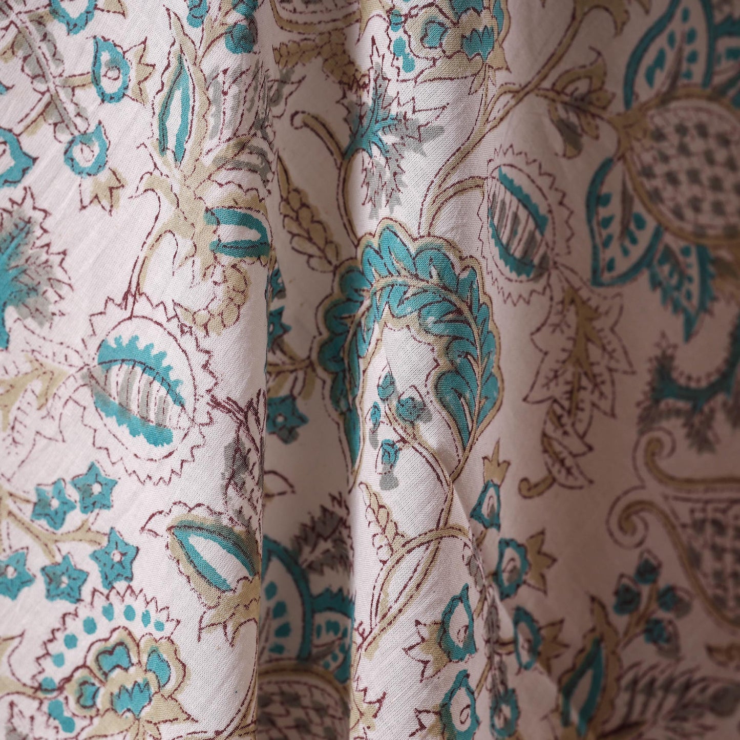 Hand cotton sanganeri fabric 16 - handcrafted