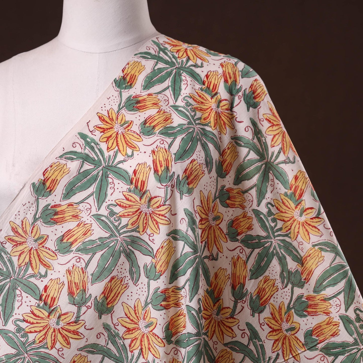 Hand cotton sanganeri fabric 19 - handcrafted