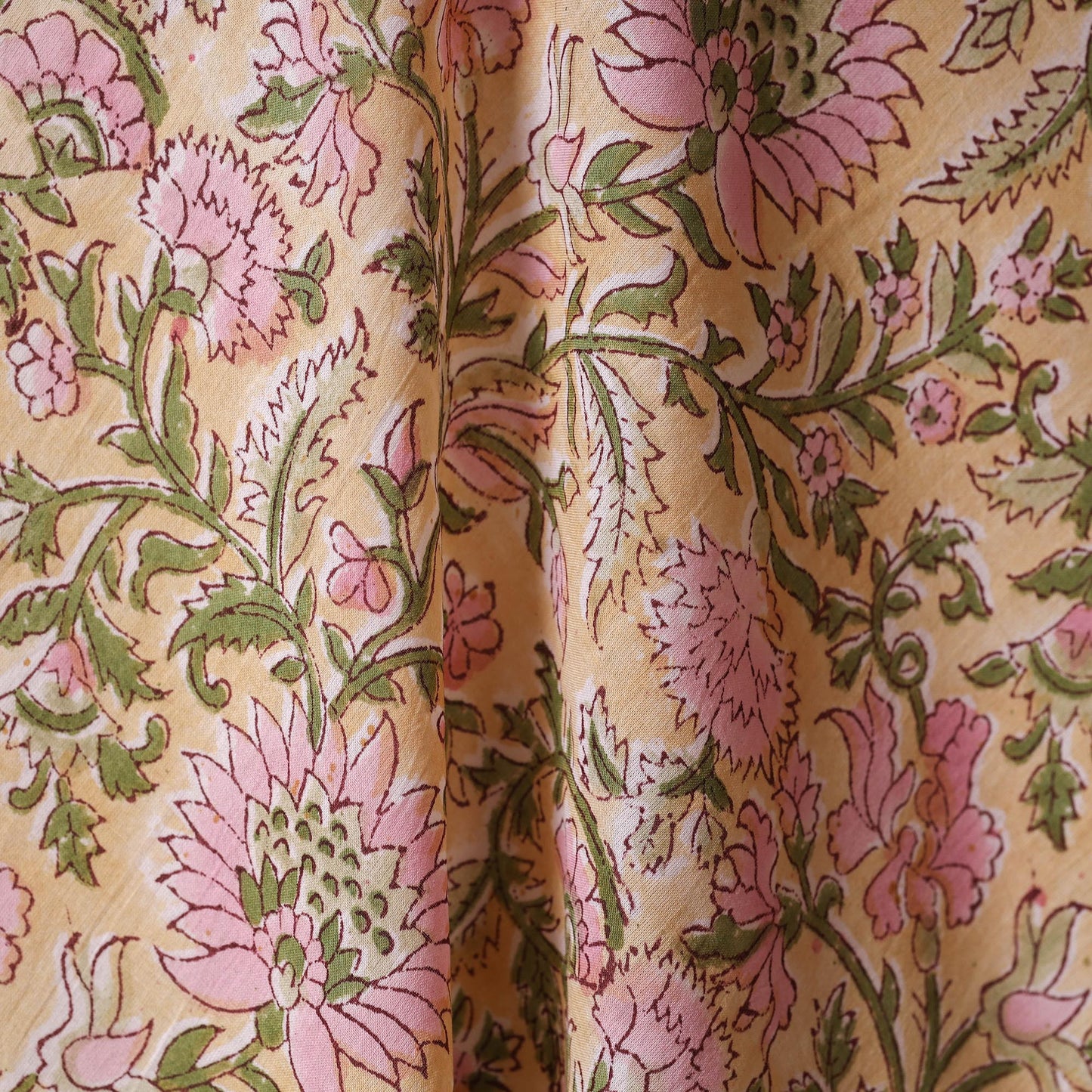 Hand cotton sanganeri fabric 20 - handcrafted