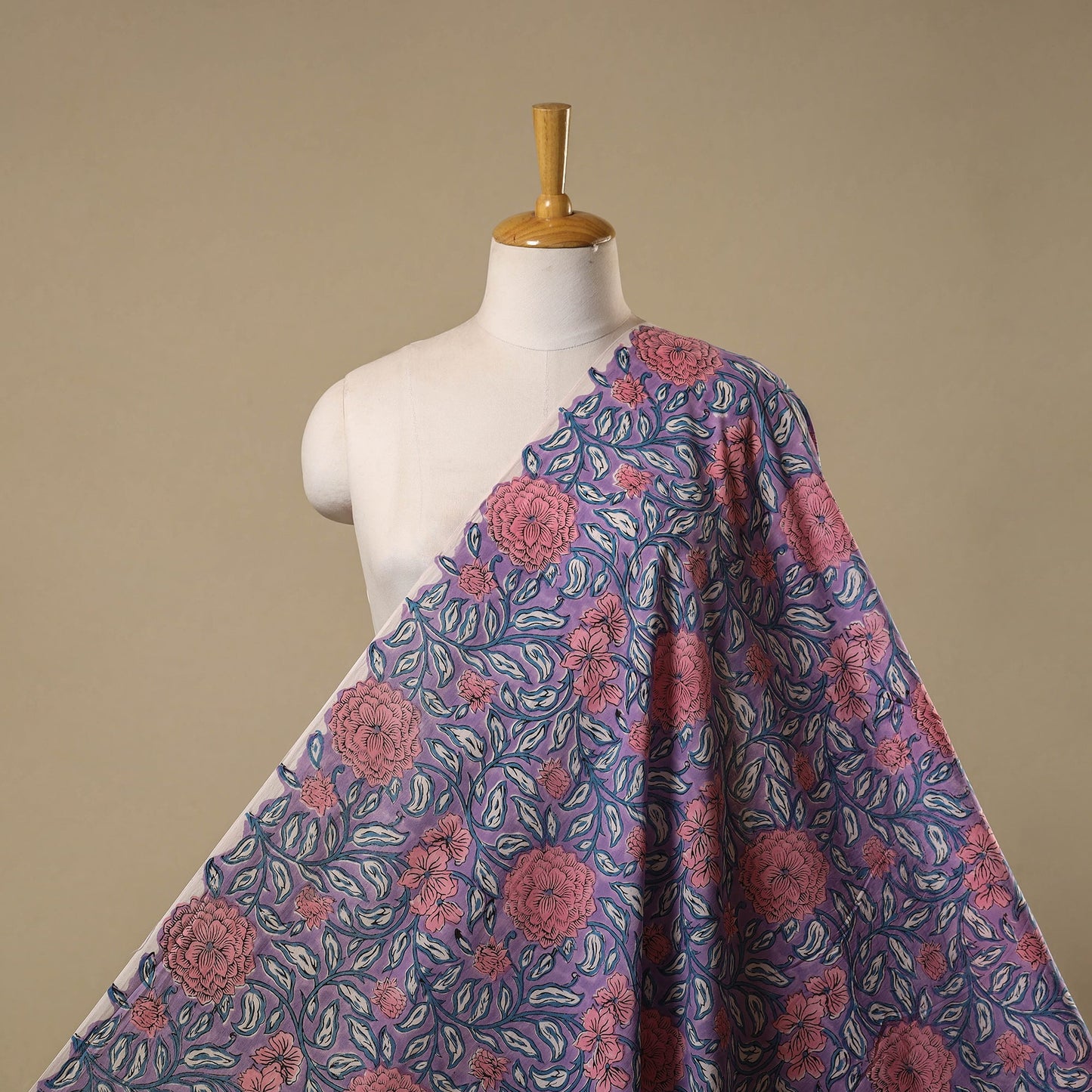 Hand cotton sanganeri fabric 23 - handcrafted