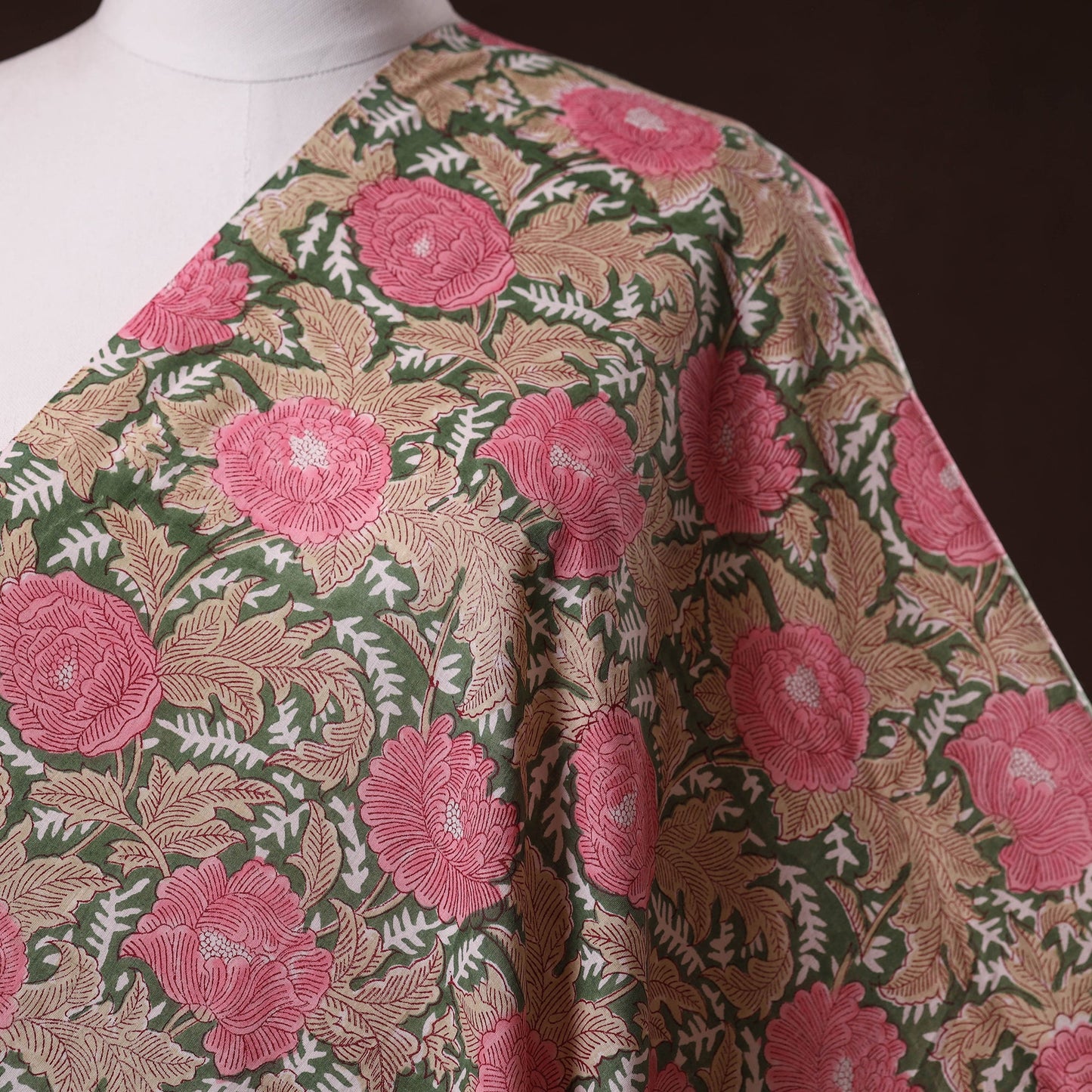 Hand cotton sanganeri fabric 25 - handcrafted