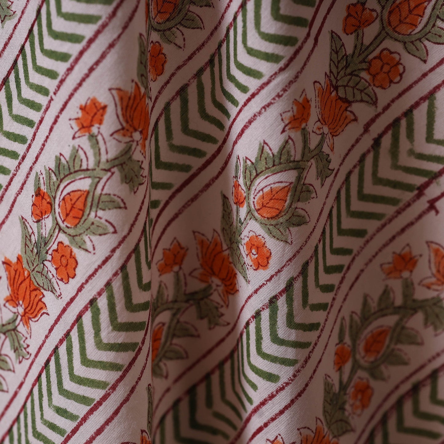 Hand cotton sanganeri fabric 39 - handcrafted