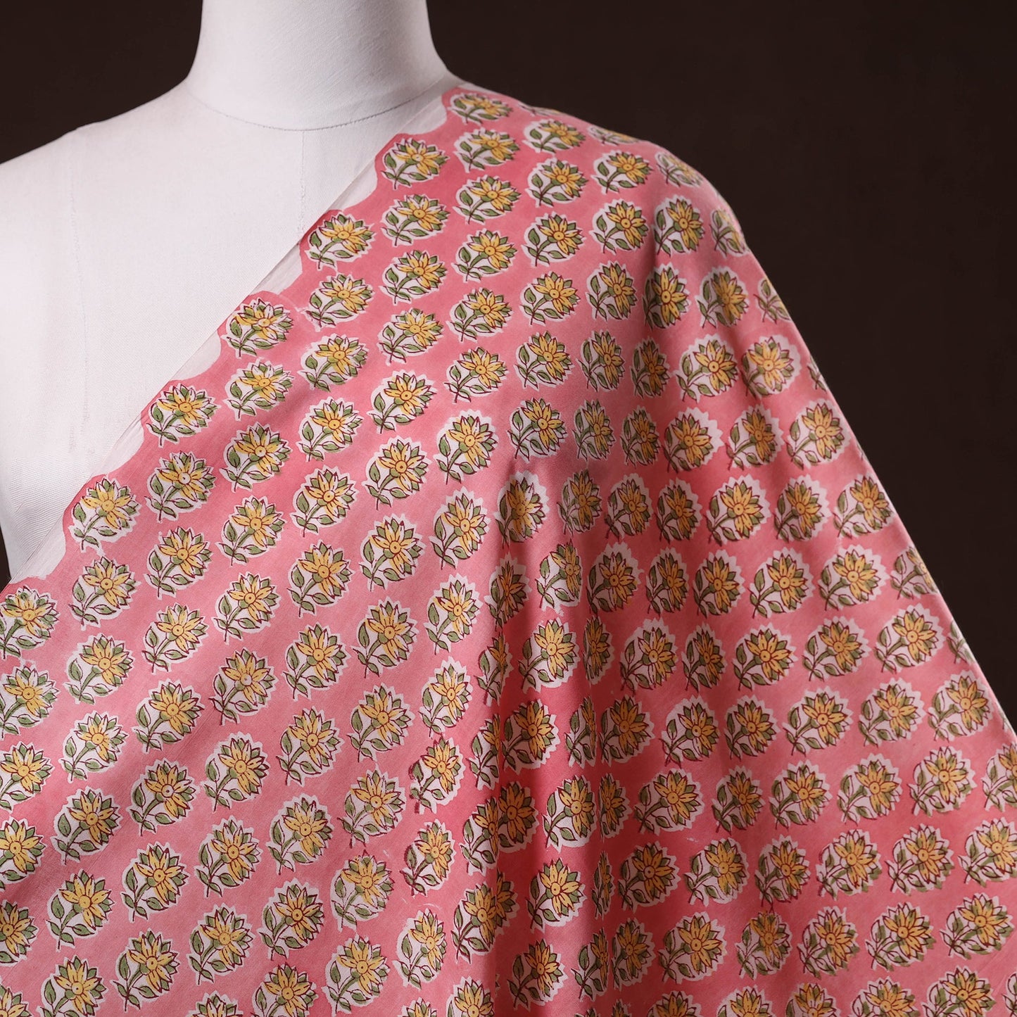 Hand cotton sanganeri fabric 42 - handcrafted