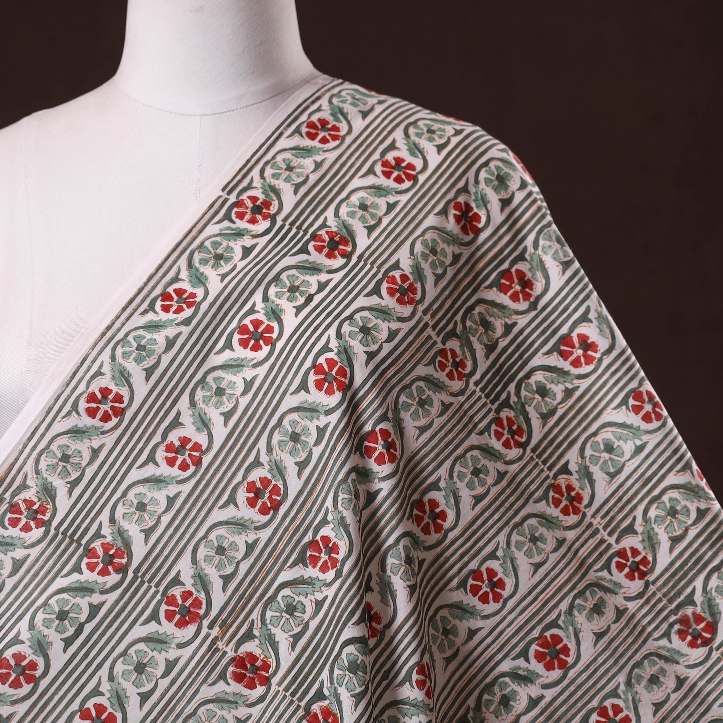 Hand cotton sanganeri fabric 48 - handcrafted