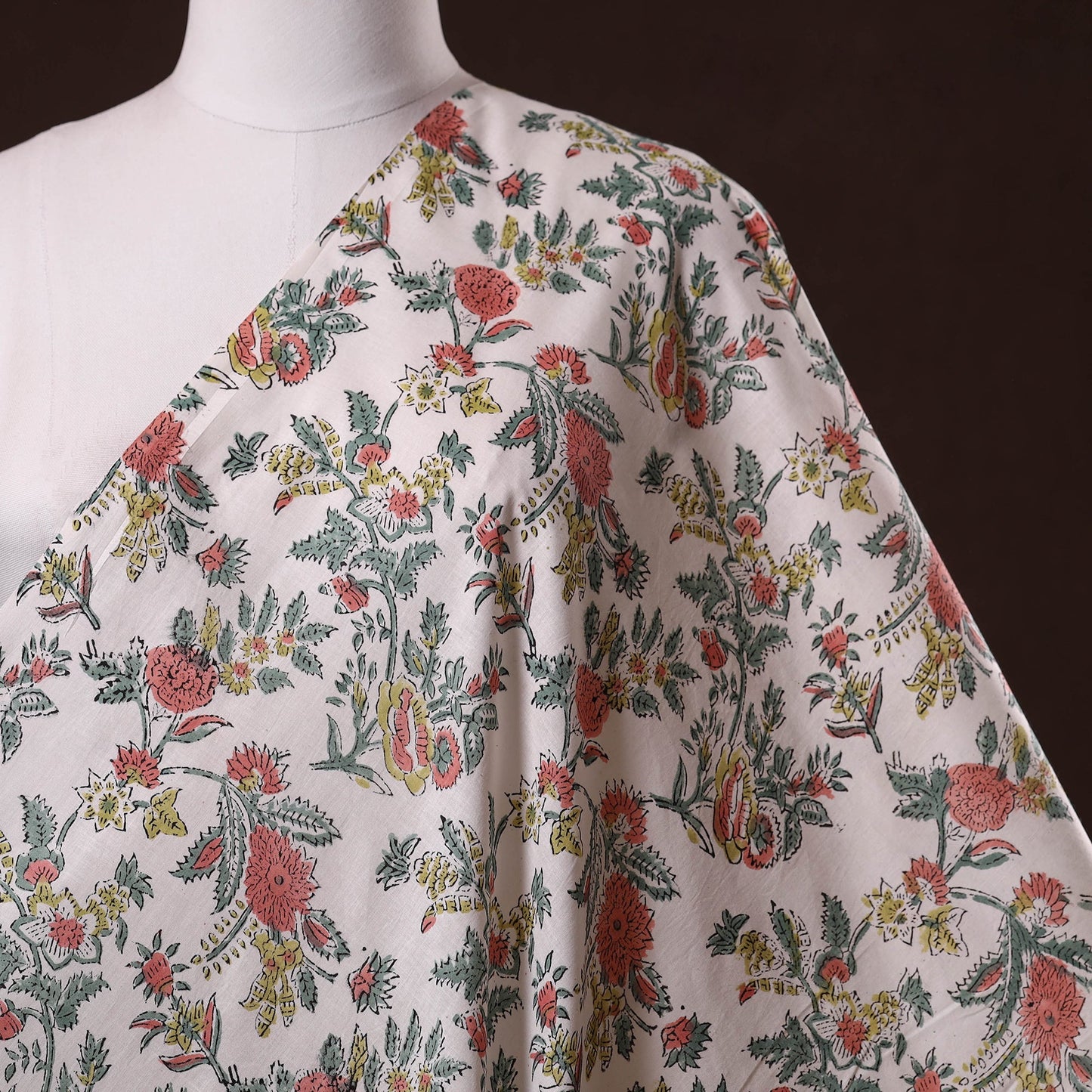 Hand cotton sanganeri fabric 49 - handcrafted