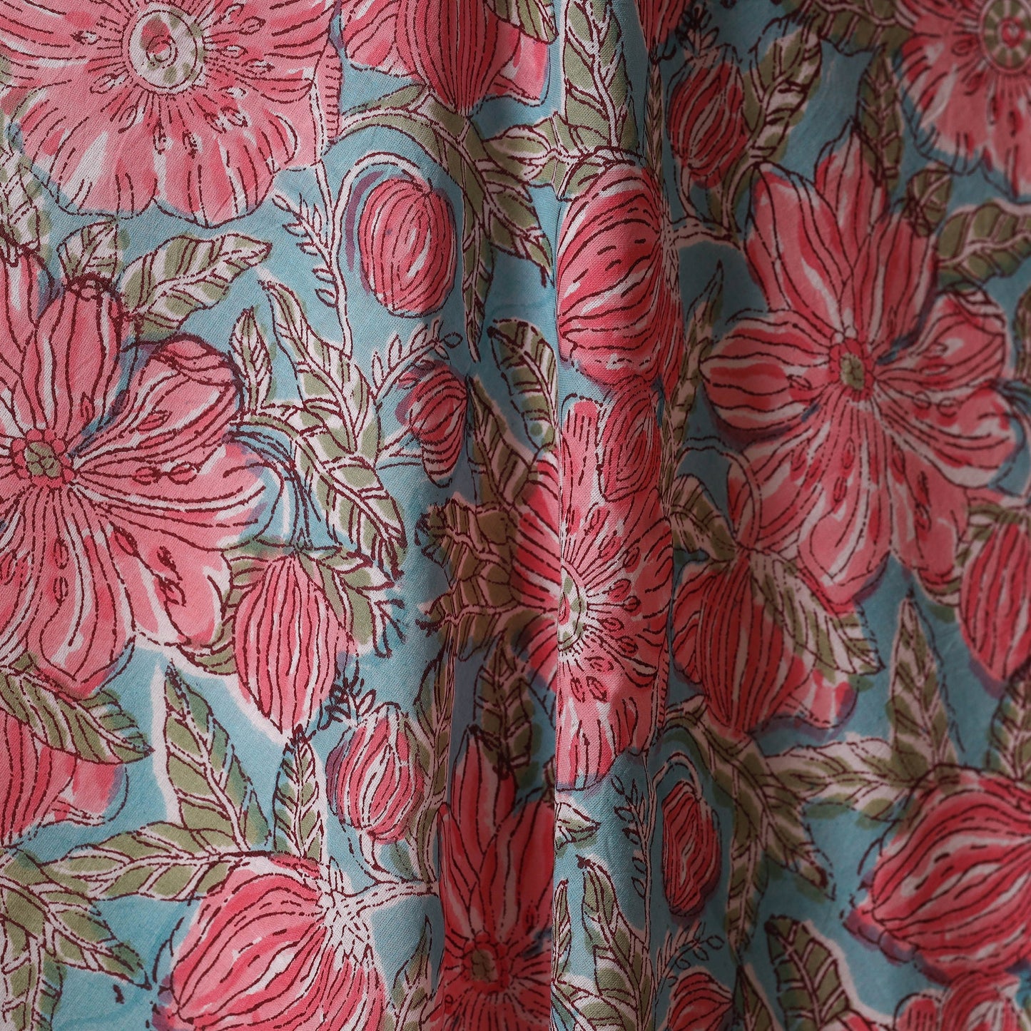 Hand cotton sanganeri fabric 50 - handcrafted