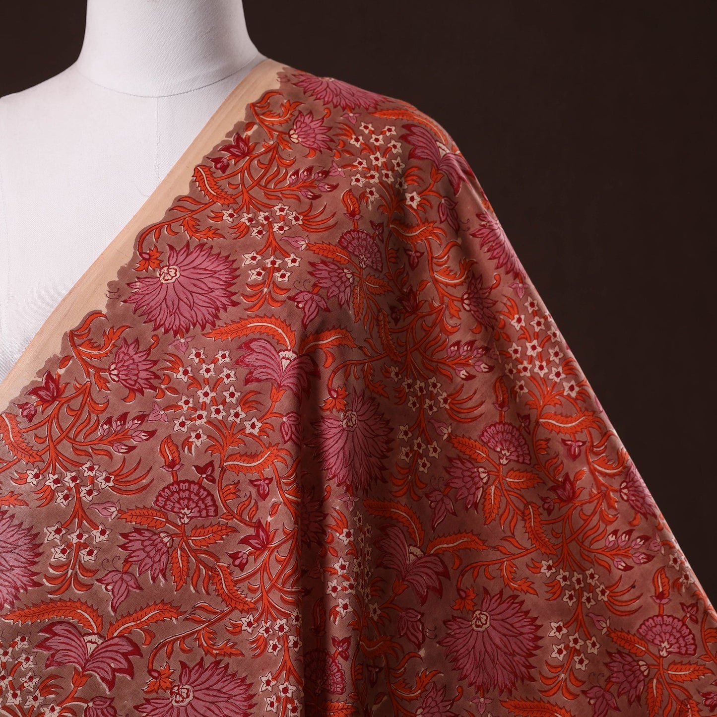 Hand cotton sanganeri fabric 52 - handcrafted