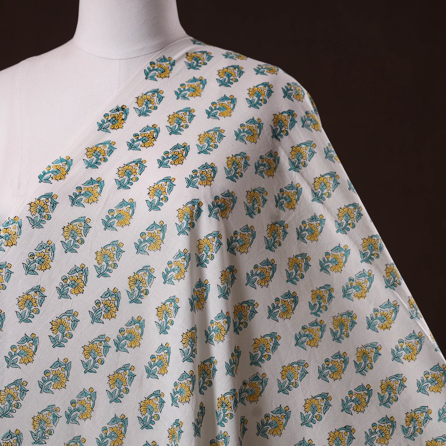 Hand cotton sanganeri fabric 53 - handcrafted