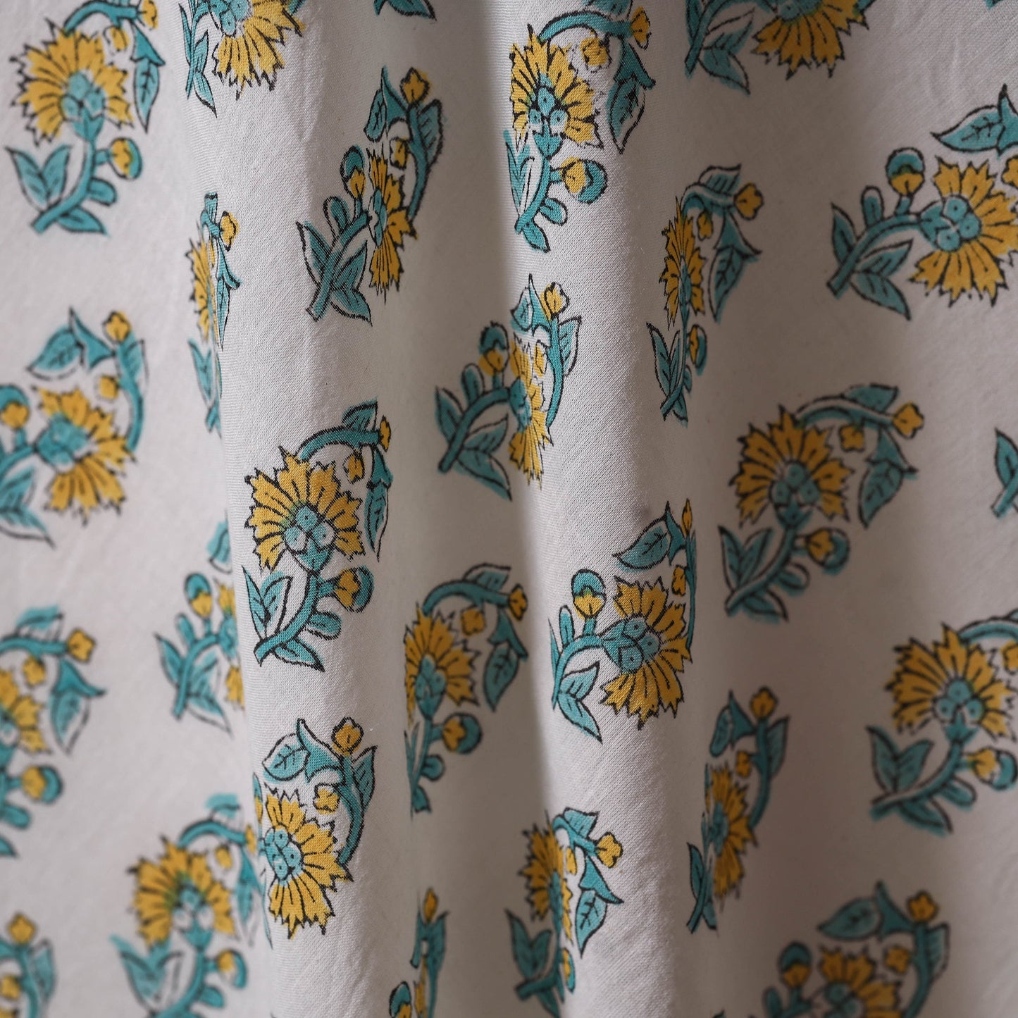 Hand cotton sanganeri fabric 53 - handcrafted