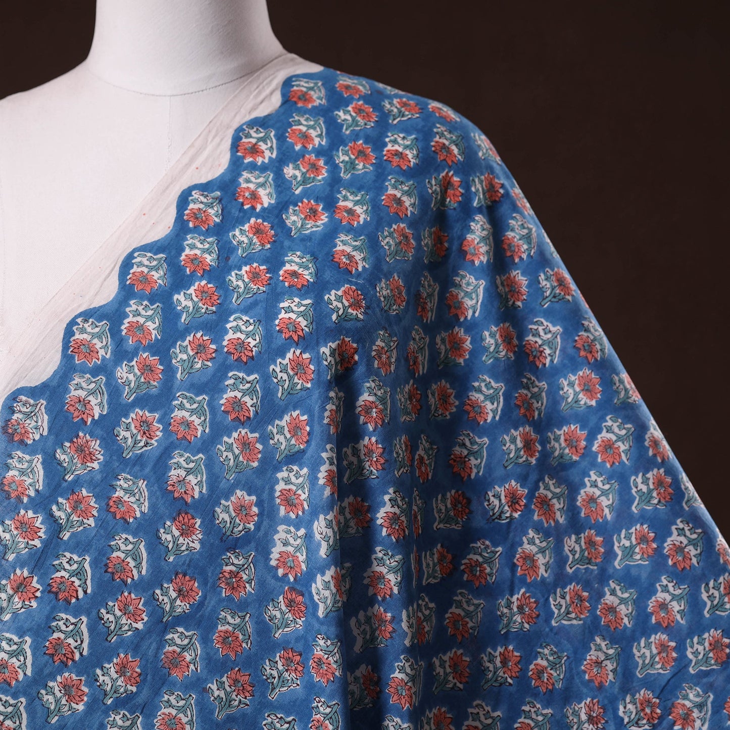 Hand cotton sanganeri fabric 56 - handcrafted