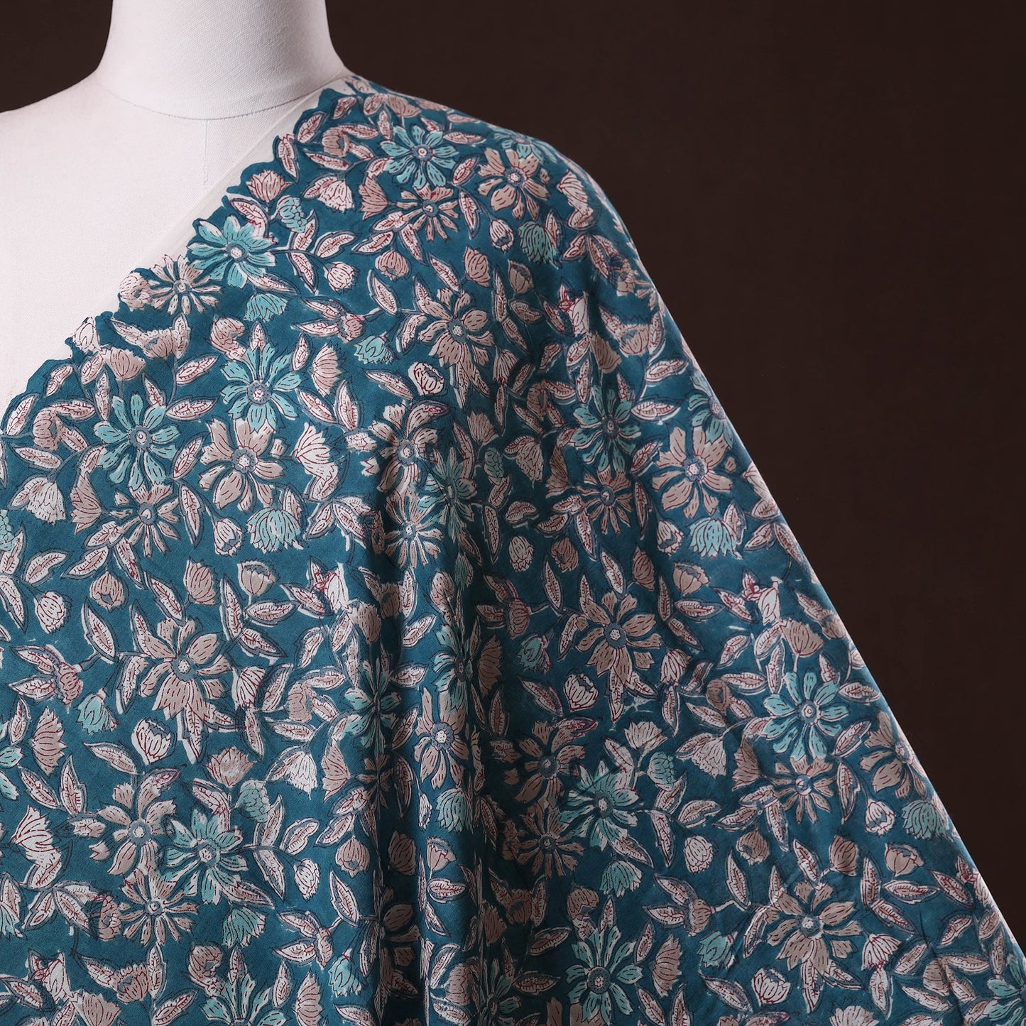 Hand cotton sanganeri fabric 64 - handcrafted