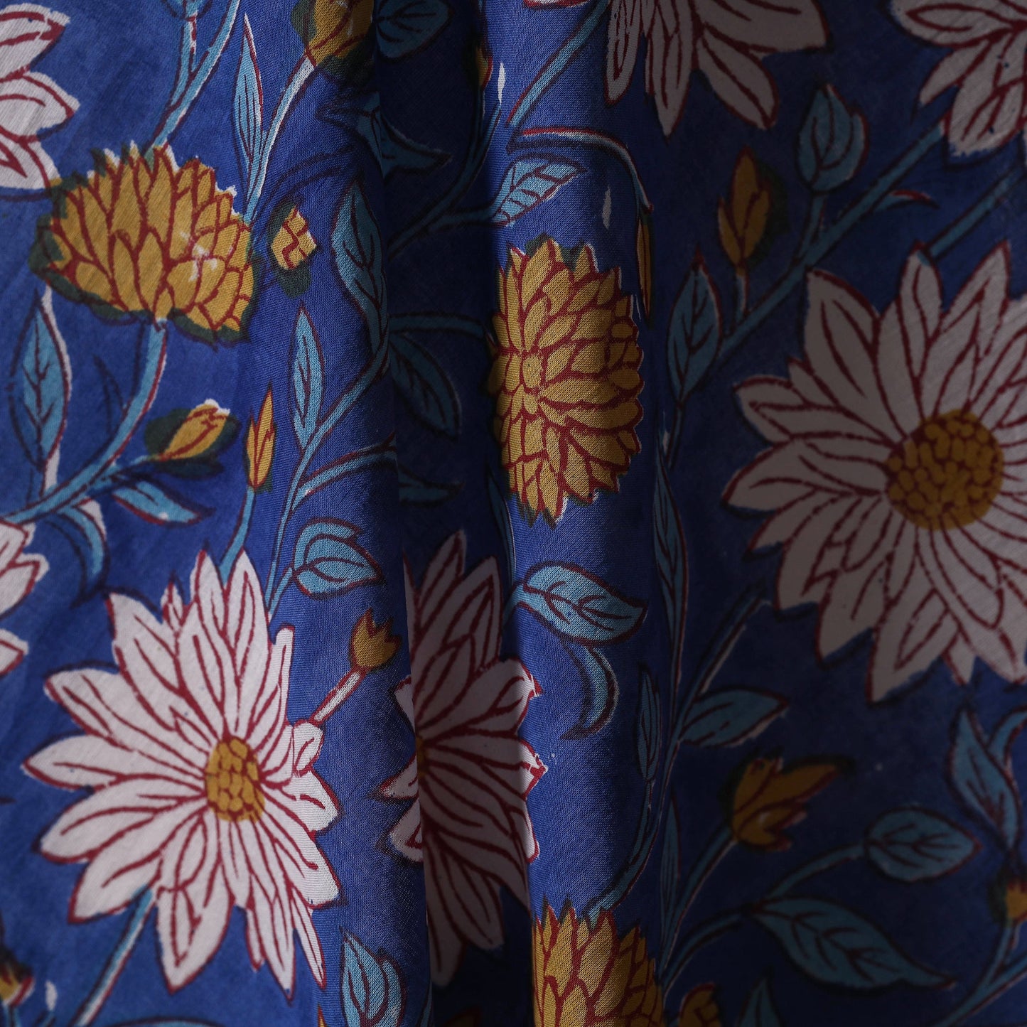 Hand cotton sanganeri fabric 65 - handcrafted