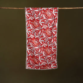 Hand cotton sanganeri stole 37 - handcrafted