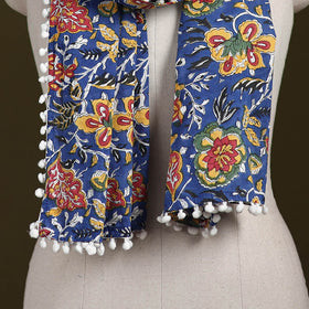 Hand cotton sanganeri stole 38 - handcrafted