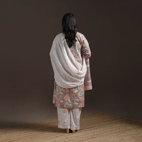 Hand cotton sanganeri suit set with dupatta for women 04