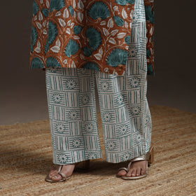 Hand cotton sanganeri suit set with dupatta for women 15