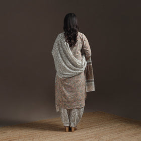 Hand cotton sanganeri suit set with dupatta for women 17