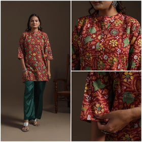 Hand cotton short sanganeri kurta for women 11 - handcrafted
