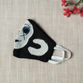  Hand Embroidered Applique Work Cotton 3 Layer Kids Face Cover 