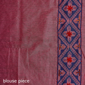Hand embroidered chanderi silk chapa work phulkari saree 31