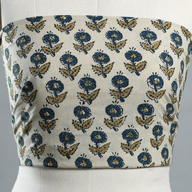 Buy Hand Embroidered Ajrakh Cotton Blouse Piece 11 